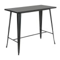RELIX Τραπέζι Bar-Pro, Μέταλλο Βαφή Μαύρο 120x60x102cm