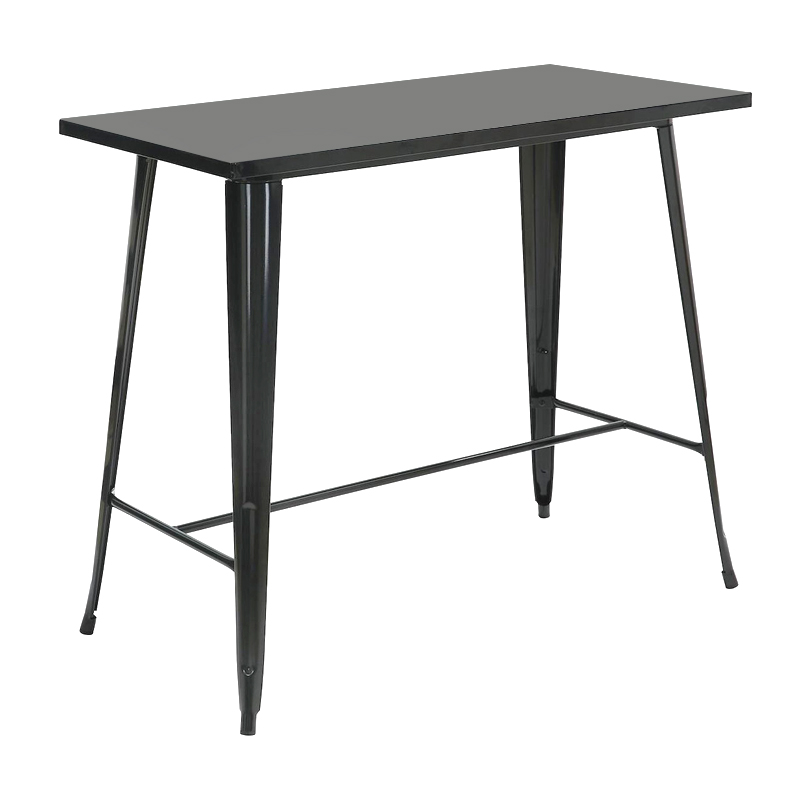 RELIX Τραπέζι Bar-Pro, Μέταλλο Βαφή Μαύρο 120x60x102cm