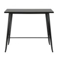 RELIX Τραπέζι Bar-Pro, Μέταλλο Βαφή Μαύρο 120x60x102cm