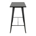 RELIX Τραπέζι Bar-Pro, Μέταλλο Βαφή Μαύρο 120x60x102cm