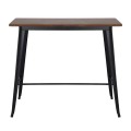 RELIX Wood Dark Oak Bar Table-Pro 120x60 Metal Black
