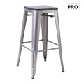 RELIX Wood Black Bar Stool-Pro Matte Metal
