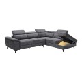 ROMEO Right Facing Corner-Relax Sofa, Grey Fabric