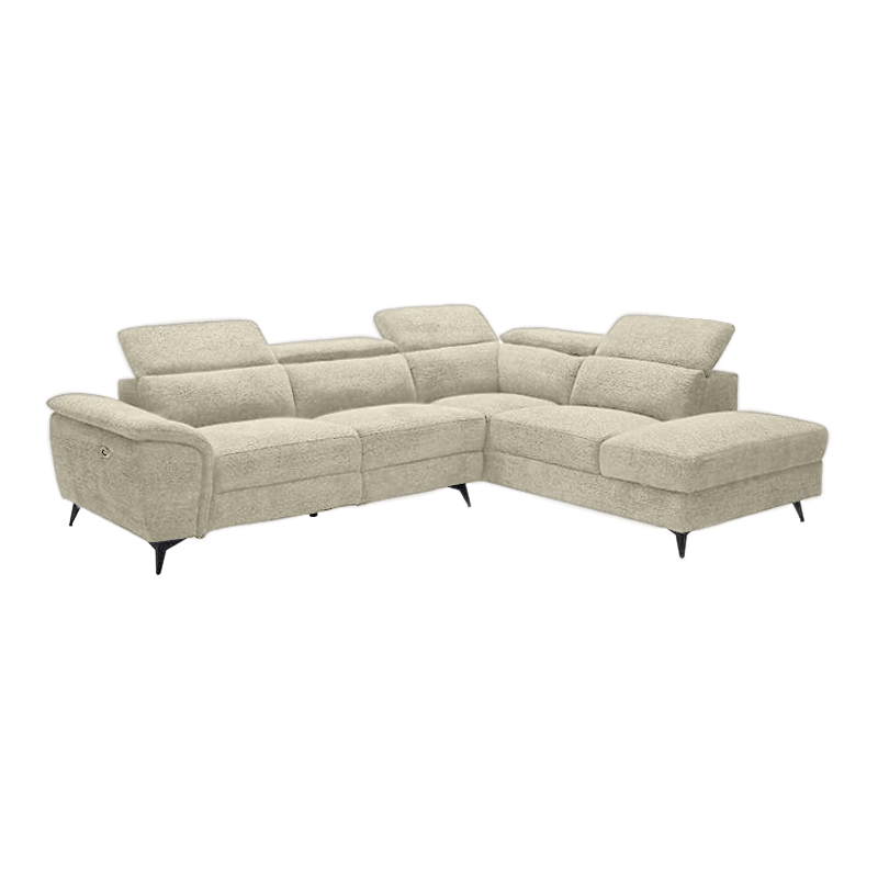 ROMEO Right Facing Corner-Relax Sofa, Beige Fabric