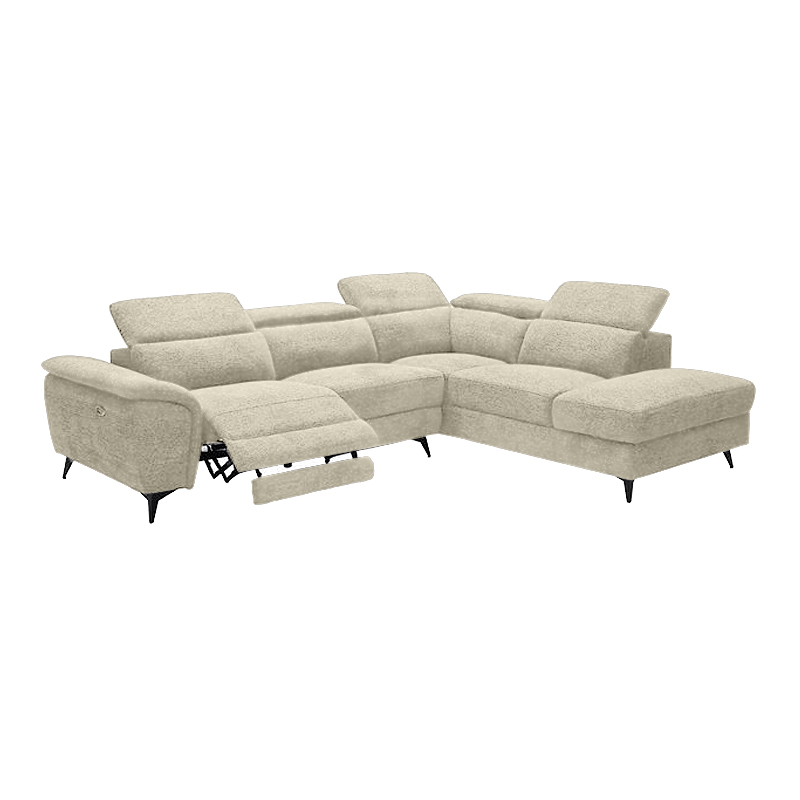 ROMEO Right Facing Corner-Relax Sofa, Beige Fabric