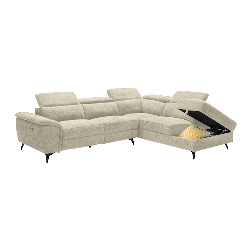 ROMEO Right Facing Corner-Relax Sofa, Beige Fabric