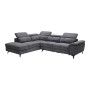 ROMEO Left Facing Corner-Relax Sofa, Grey Fabric