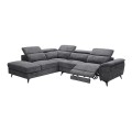 ROMEO Left Facing Corner-Relax Sofa, Grey Fabric