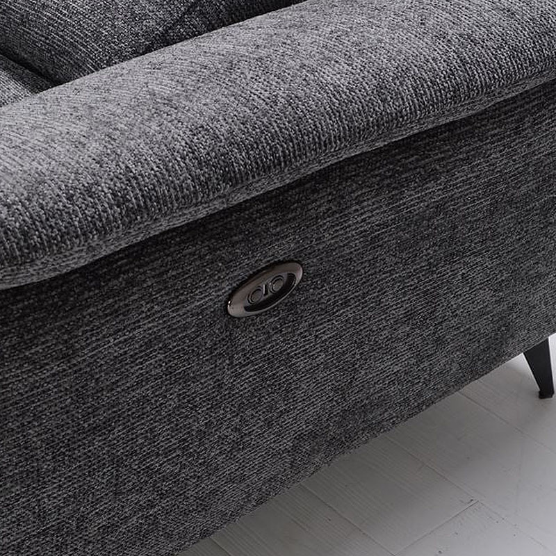 ROMEO Left Facing Corner-Relax Sofa, Grey Fabric
