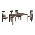 SABINIO Set (1+4) Dark Walnut/Fabric Camel/Melamine Greystone