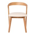 SANDRA Chair Natural, Pu Cream