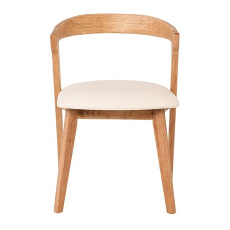 SANDRA Chair Natural, Pu Cream
