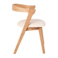 SANDRA Chair Natural, Pu Cream