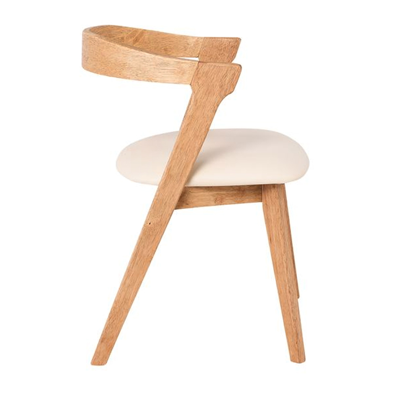 SANDRA Chair Natural, Pu Cream