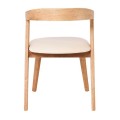 SANDRA Chair Natural, Pu Cream