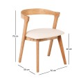 SANDRA Chair Natural, Pu Cream