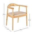 SARA Armchair Natural, Pu Ecru