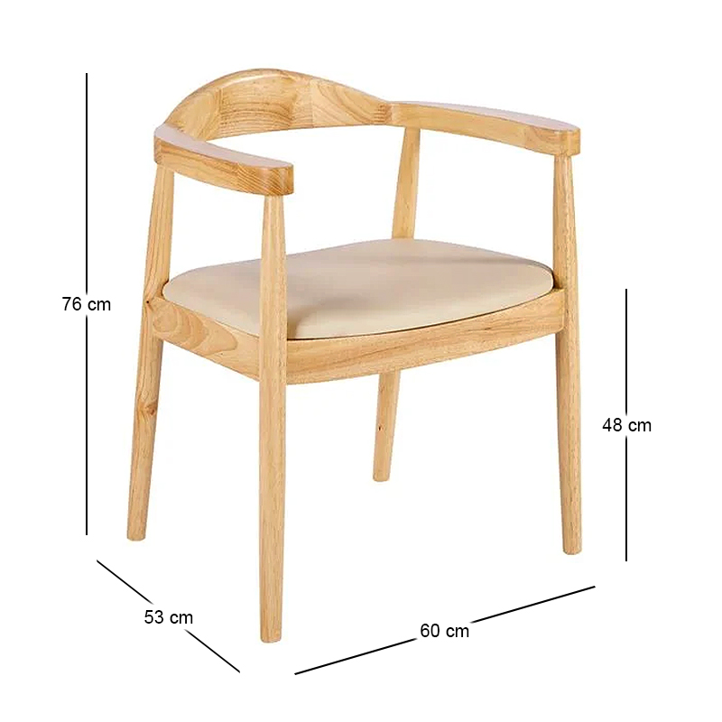 SARA Armchair Natural, Pu Ecru