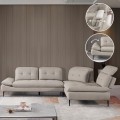 SELBY Right Facing Corner Sofa Fabric Beige