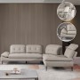 SELBY Right Facing Corner Sofa Fabric Beige