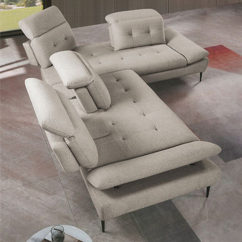 SELBY Right Facing Corner Sofa Fabric Beige