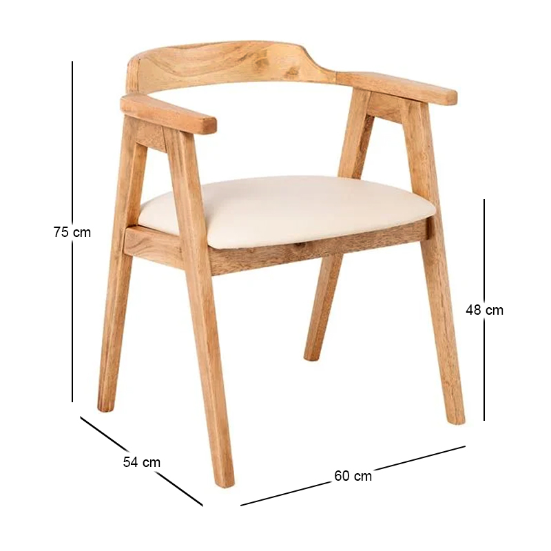 SELVA Armchair Natural, Pu Cream