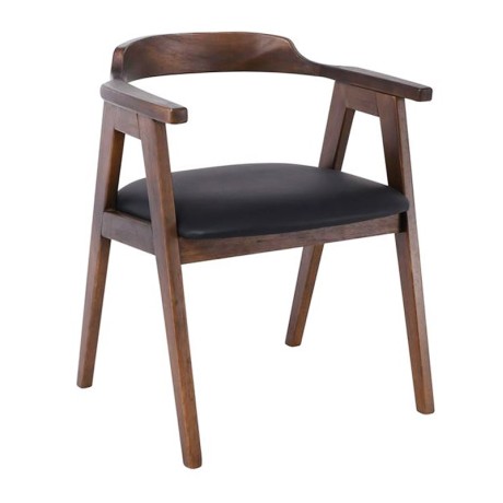 SELVA Armchair Walnut, Pu Black