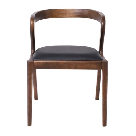 SELVA Armchair Walnut, Pu Black