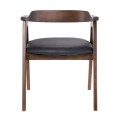 SELVA Armchair Walnut, Pu Black