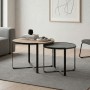 Davis Megapap metallic - melamine coffee tables in sonoma - anthracite color 70x69x46cm.