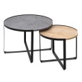Davis Megapap metallic - melamine coffee tables in sonoma - anthracite color 70x69x46cm.