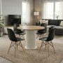 Dining room set 5pcs Bohema - Nova Megapap sepet oak color - black Ø90x77.7cm.