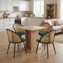 Σετ τραπεζαρία 5τμχ Allos - Jacob Megapap χρώμα sapphire oak - κυπαρισσί 75x75x77εκ.
