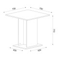 Σετ τραπεζαρία 5τμχ Allos - Jacob Megapap χρώμα sapphire oak - κυπαρισσί 75x75x77εκ.