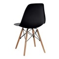 Dining room set 5pcs Allos - Nova Megapap sapphire oak color - black 75x75x77cm.