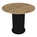 Dining room set 5pcs Bohema - Nova Megapap sepet oak color - white Ø90x77.7cm.