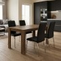 Dining room set 5pcs Darlen - Alma Megapap walnut color - black 125x72x74cm.