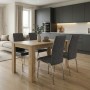 Dining room set 5pcs Darlen - Alma Megapap sapphire oak color - grey 125x72x74cm.
