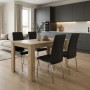 Dining room set 5pcs Darlen - Alma Megapap sapphire oak color - black 125x72x74cm.