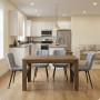 Dining room set 5pcs Darlen - Chiara Megapap walnut color - grey 125x72x74cm.