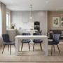 Dining room set 5pcs Darlen - Chiara Megapap white color - anthracite 125x72x74cm.