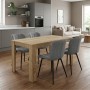 Dining room set 5pcs Darlen - Chiara Megapap sapphire oak color - grey 125x72x74cm.