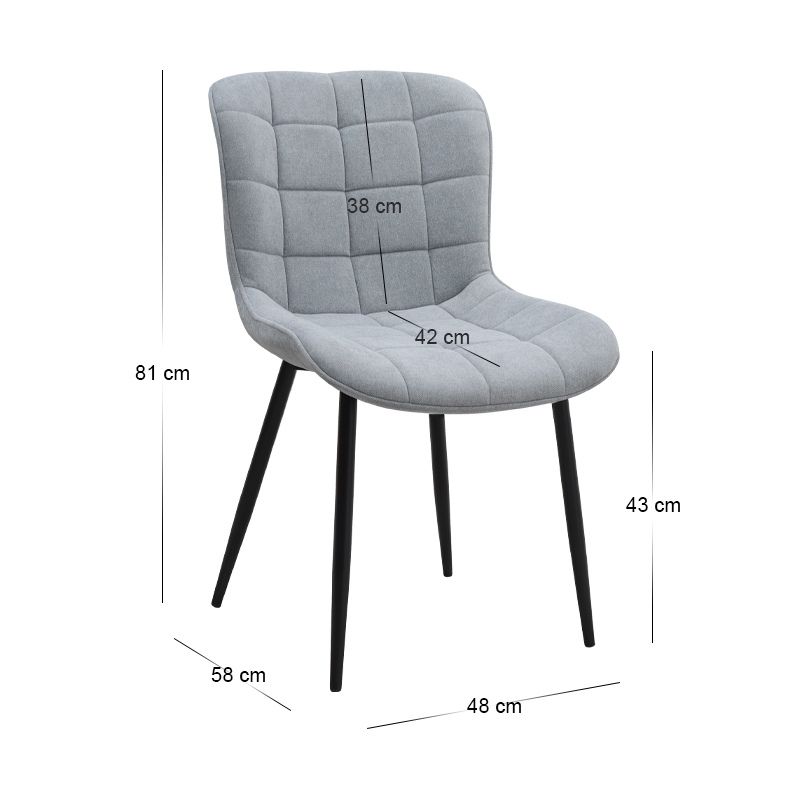 Dining room set 5pcs Darlen - Chiara Megapap sencron black color - grey 125x72x74cm.