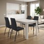 Dining room set 5pcs Darlen - Fina Megapap white color - anthracite 125x72x74cm.