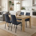 Dining room set 5pcs Darlen - Fina Megapap sapphire oak color - anthracite 125x72x74cm.