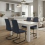 Dining room set 5pcs Darlen - Laura Megapap white color - anthracite 125x72x74cm.