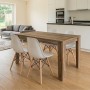 Dining room set 5pcs Darlen - Nova Megapap walnut color - white 125x72x74cm.