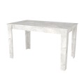 Dining room set 5pcs Darlen - Nova Megapap white marble color - white 125x72x74cm.