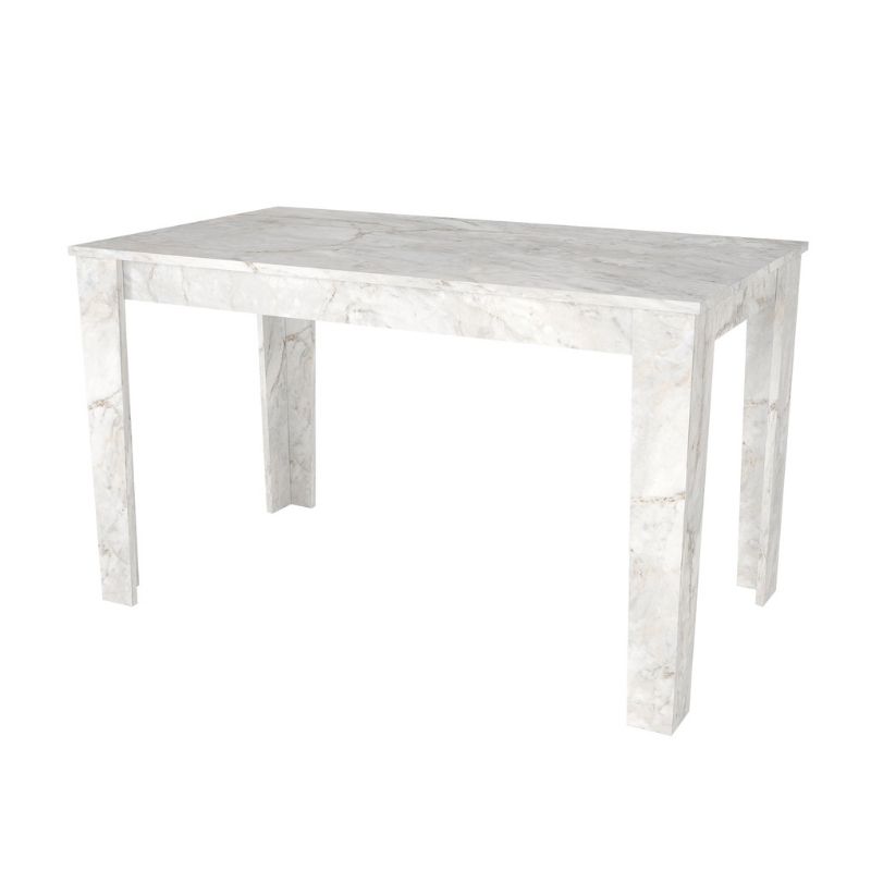Dining room set 5pcs Darlen - Nova Megapap white marble color - white 125x72x74cm.