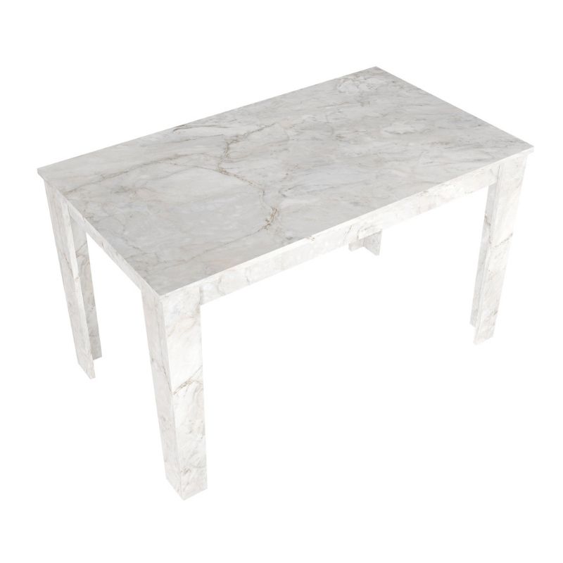 Dining room set 5pcs Darlen - Nova Megapap white marble color - white 125x72x74cm.